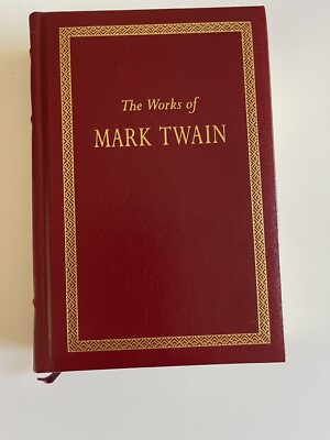 Longmeadow Press THE WORKS OF MARK TWAIN, 5 Storybook Series Red Leather HC Book-image