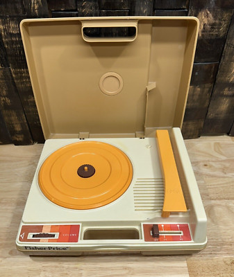 Fisher Price Record Player Turntable Model 825 33 45 RPM Tested Works 1978 VTG-image