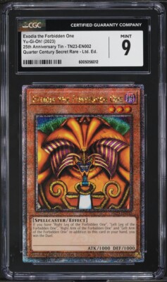 2023 Yugioh 25th Anniversary Tin Exodia The Forbidden One #TN23-EN002 CGC 9-image
