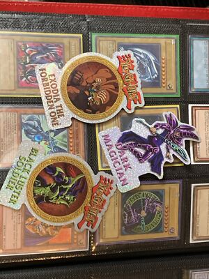 Yu-Gi-Oh! Vintage Sandylion 1996 Holo Sticker Exodia Dark Magician BLS All 3-image