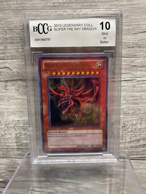 2010 Yu-Gi-Oh Yugioh Legendary Collection Slifer The Sky Dragon BCCG 10 Mint-image