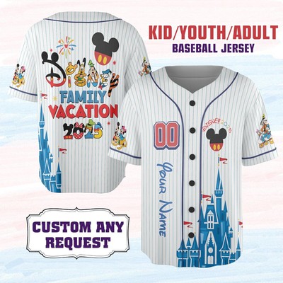 Disney 2025 Vacation Baseball Jersey Couple Trip Kid Men Women Gift NEW-image