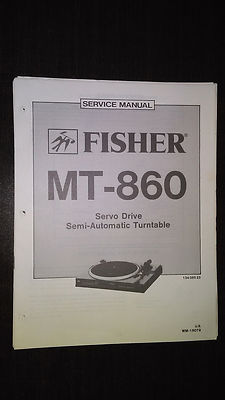 Fisher mt-860 Service Manual original repair book stereo turntable record player-image