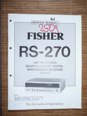 Service Manual For FISHER RS-270 Receiver, ORIGINAL!-image