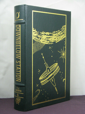 2 signatures(auth,int),Downbelow Station by C J Cherryh,Easton Press,Hugo winner-image