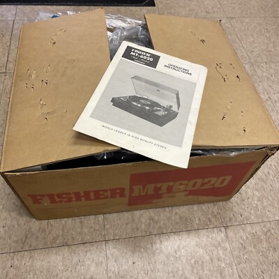 FISHER MT6020 SYNCHRO BELT DRIVE TURNTABLE One Owner /bx/ Manual CLEAN-image