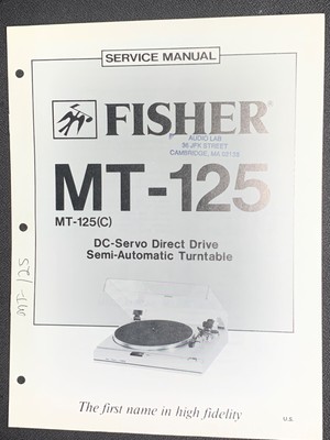 Fisher MT-125 MT-125C Service Manual Semi Automatic Turntable Original-image