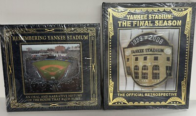 Pair of Leather bound Yankee Stadium Commemorative Books-image
