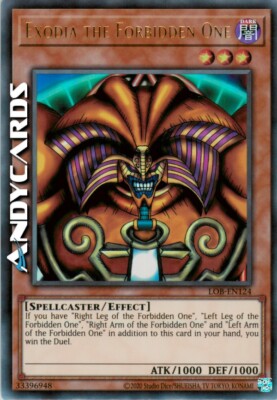 EXODIA THE FORBIDDEN ONE • (Exodia the Forbidden) • Ultra R • LOB EN124 • Unl 2023-image