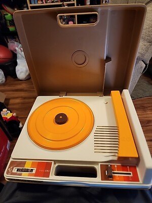 Vintage 1978 Fisher Price 33/45 #825 Record Player Turntable Tested Works Great-image