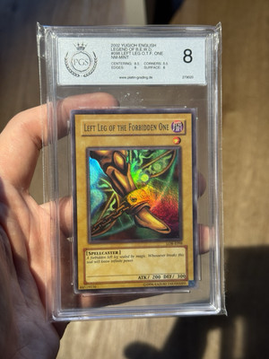 Yugioh Left Leg of the Forbidden One LOB-E098 PSA PGS 8-image