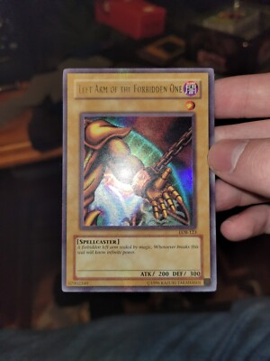 Yugioh Left Arm of the Forbidden One Exodia LOB MINT / NM ORIGINAL 2002 PRINT-image