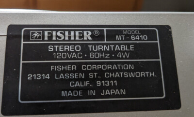 Vintage Fisher MT-6410 turntable parts:Tonerarm,lever,spring,plate,lever,button-image