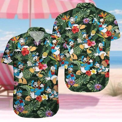 Donald Duck Moods Donald Duck Emotions Tropical Summer Aloha Hawaiian Shirt -image