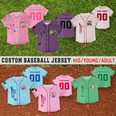 Custom Coquette Sleeping Beauty Disney Baseball Jersey Gift For Kid Men Women-image