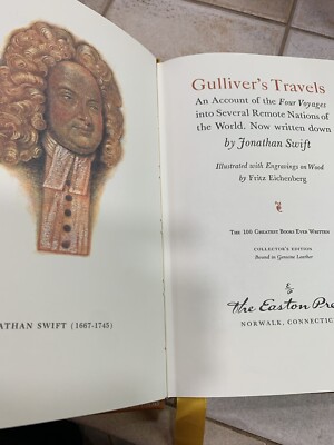 GULLIVER'S TRAVELS Jonathan Swift, Published by Easton Press, Leatherbound, 1976-image