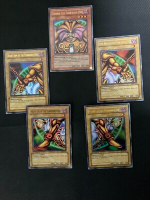2002 Exodia Ultra Rare 5 Card Complete LOB-124 1st ED Asian English YuGiOh Card-image