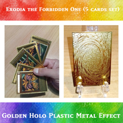Orica Yugioh Exodia the Forbidden One - Golden Holo - 5 Cards Set-image