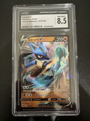Pokemon Lucario V Astral Radiance 78 Holo CGC Graded 8.5 Mint Not PSA Card-image