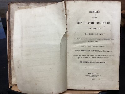 1822 Memoirs of the Rev. David Brainerd, Missionary to the Indians-image