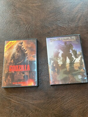 Lot of 2 DVD'S  GODZILLA  2014  TRANSFORMERS Beginnings-image