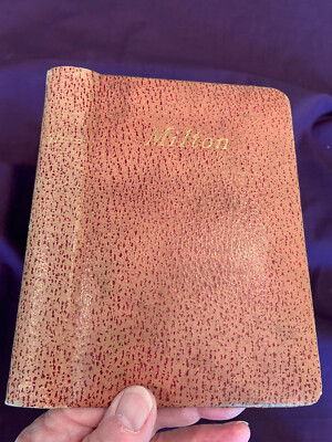 Poetical Works of John Milton c.1900  Padded Leather BINDING  -image