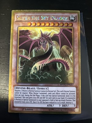 Yugioh Card Slifer the Sky Dragon MVP1-ENG57 GOLD RARE 1st Edition NM-image