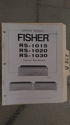 Fisher rs-1015 1025 1030 service manual original repair book stereo receiver-image