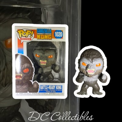 Godzilla vs Kong * Battle Ready Kong Pop! Vinyl * #1020 Funko 3.75 “ W/ Case.-image
