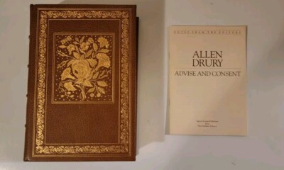 Advise and Consent Signed Allen Drury Franklin Library 1977 + Editors Notes-image