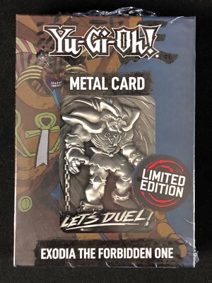 YUGIOH EXODIA THE FORBIDDEN ONE LIMITED EDITION LET'S DUEL METAL CARD - SEALED!-image