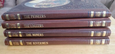 Time Life Books The Old West Series Lot Of 4 Books - Leatherette Hard Back-image