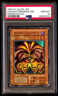 PSA 10 Gem Mint Exodia the Forbidden One Premium Pack 1999 Japanese Graded Card-image
