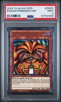 2024 Yu-Gi-Oh! Exodia the Forbidden One OP25-EN001 Ultimate Rare PSA 9 MINT-image