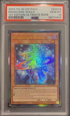 2024 PSA 10 YUGIOH 25TH 1ST ED ULTIMATE RARE MAGICIANS SOULS 🔮-image