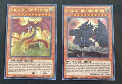 Yugioh: Obelisk the Tormentor + Slifer Sky Dragon MVP1 ENSV5/V6 Alt Art Limited-image
