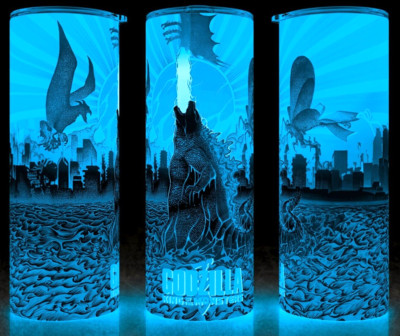 Glow in the Dark Godzilla King of Monsters Comic Book Style Cup Mug Tumbler 20oz-image
