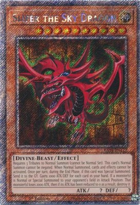 Yugioh! Slifer the Sky Dragon - RA04-EN117 - Platinum Secret Rare - 1st Edition -image