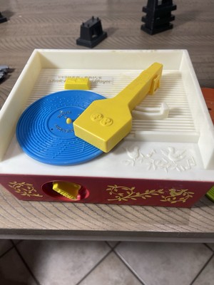 Clean 1971 FISHER PRICE MUSIC BOX RECORD PLAYER 995 W/ALL 5 RECORDS WORKS !!-image