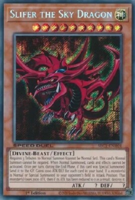 Yugioh - Slifer the Sky Dragon - 1st Edition - Secret Rare NM - Free Holo Card-image