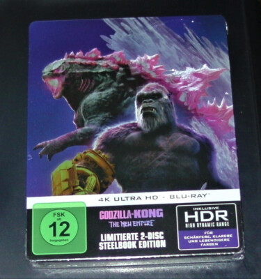 Godzilla X Kong The New Empire Limited Steelbook 4K Blu Ray + Blu Ray New OVP-image