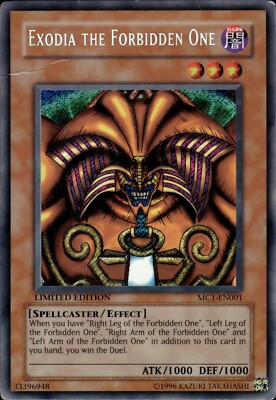 Exodia The Forbidden One - Secret Rare Limited Edition MC1-EN001 - HP - YuGiOh-image