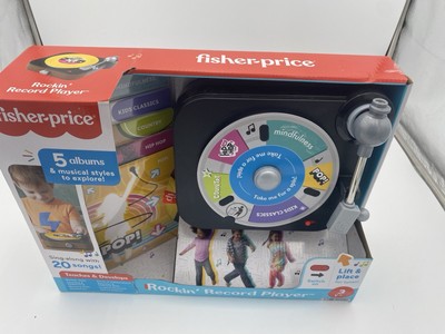 Fisher-Price Rockin’ Record Player Musical Toy with Turntable & 5 records-image