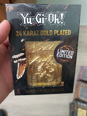 SLIFER THE SKY DRAGON - LIMITED EDITION - YU GI OH - 24 KARAT GOLD PLATED-image