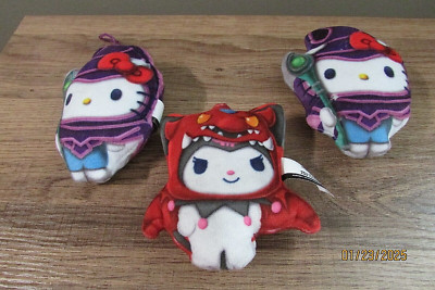 3 lot Yu-Gi-Oh!  Hello Kitty Sanrio Dark Magician Toy/slifer sky dragon x kuromi-image
