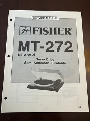 Fisher MT-272 Turntable Record Player Service Manual Vintage OEM Repair Diagrams-image