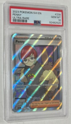 Pokémon TCG Scarlet Violet Penny Holo #239 PSA Graded Gem 10 Card-image
