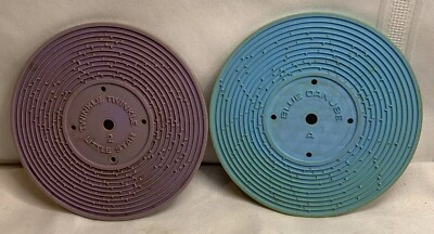 Two Vintage FISHER PRICE RECORDS For Music Box Record Player-image