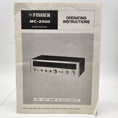 Fisher MC-2500 Operating Instructions Stereo Receiver Original-image