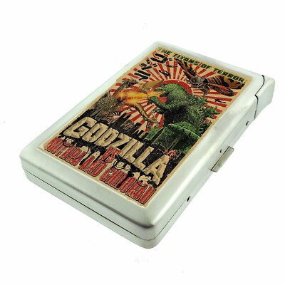 Titans of Terror Godzilla Cigarette Case w/Built in Lighter Metal Wallet-image
